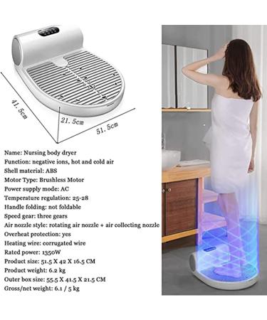 Body Dryer Skin Care Drying Machine Negative Ion Bathroom Equipment with Gravity Sensing Quick Air Drying Heating and Cooling for Home Bathroom Hotel Travel - Buy Online on GoSupps.com