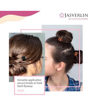 JASVERLIN Small Hair Clips - 51Pcs Mini Claw Hair Clips for Women & Girls - Black, Brown, Clear - Hair Styling Accessories for Fine, Thin & Thick Hair - Buy Online on GoSupps.com