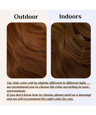 SARLA 18 Inch Invisible Adjustable Wire Hair Extension - Curly Wavy Long Synthetic Hairpiece in Light Auburn - Buy Online on GoSupps.com