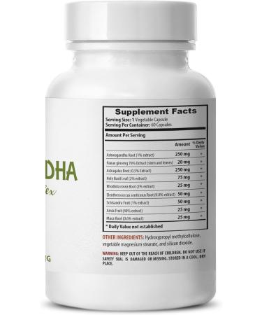 ASHWAGANDHA SUPPLEMENT - Holy Basil Ashwagandha Formula Ashwagandha Root Concentrate Root Extract Herbal Blend General Wellness Maca Capsules Herbal Supplement Panax Ginseng Astragalus 1B - Buy Online on GoSupps.com