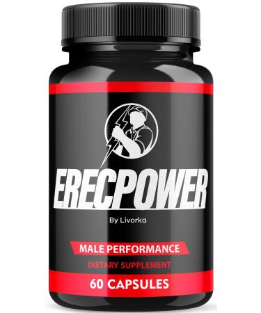 LIVORKA Erecpower Multivitamin Male Performance Capsules for Mens Health Advanced Formula - 60 Capsules for 1 Month