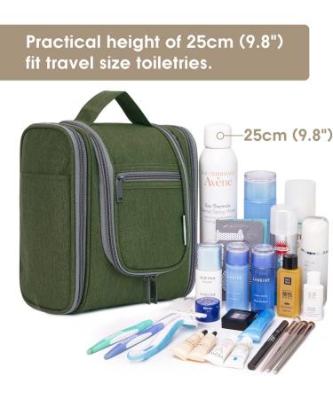 Travel Hanging Toiletry Wash Bag - Army Green Medium | Cosmetic Organizer for Women, Girls, Kids - Buy Online on GoSupps.com