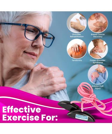 RangeMaster PinkRanger Shoulder Pulley with Patient Guide for Recovery and Rehabilitation | Enhance Range of Motion Pain Free | Adjustable Metal Bracket Door Attachment - Buy Online on GoSupps.com