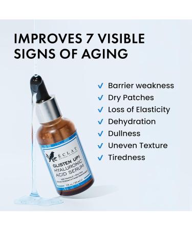 Eclat Skincare Hyaluronic Acid + Niacinamide Face Serum Bundle Hydrating & Clarifying Skincare Duo with Vitamin B5 Zinc PCA & Botanical Extracts Plumper-Looking Skin Refined Texture & Radiant Ap - Buy Online on GoSupps.com