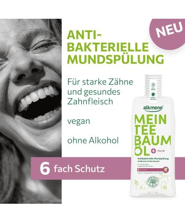 Alkmene Tea Tree Oil Mouthwash - 6-Fold Protection Against Caries Sugar Acids & Tartar | 3 x 500 ml | International Shipping Available - Buy Online on GoSupps.com