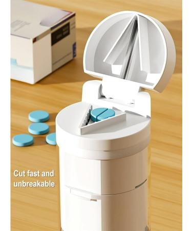 Buy Multifunctional Pill Crushers & Splitters - Portable Pill Cutter Grinder with Timer & Organizer | White - Buy Online on GoSupps.com