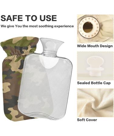 Modern Portable Camouflage Hot Water Bottle | 2L Keep Warm for Massage | Ideal for Teens & Kids - Buy Online on GoSupps.com