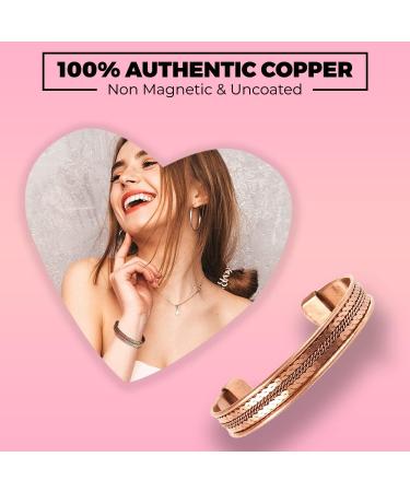 Juccini Copper Bracelet for Arthritis Pain Relief - High Gauge Pure Copper Bracelet for Men & Women - Chain Healer 1 pc - Buy Online on GoSupps.com