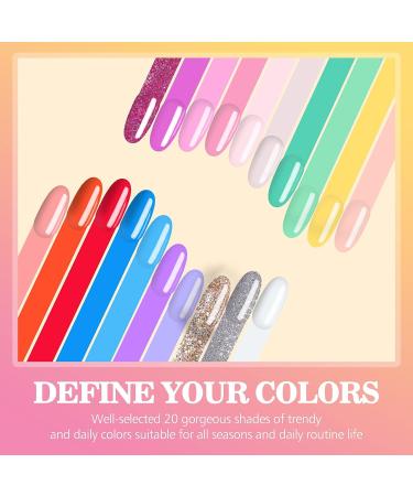 NKOOE 20-Piece Acrylic Nail Powder Set - Professional Quality Colors - Buy Online on GoSupps.com