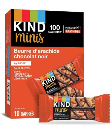 KIND Minis Peanut Butter Dark Chocolate Gluten Free 100 Calories Low Sugar 80 Count Peanut Butter Dark Chocolate 80 - Buy Online on GoSupps.com