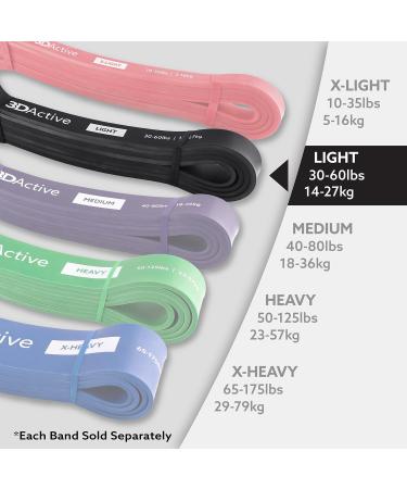 3DActive Pull Up Assist Band - Resistance Band 30-60lbs - Black 3/4 *4.5mm - Single Band - Buy Online on GoSupps.com