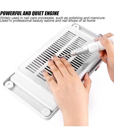 Nail Dust Collector - Professional Quiet Desk Vacuum Cleaner for Nail Art with Electric Fan Filter (UK Plug) - Buy Online on GoSupps.com