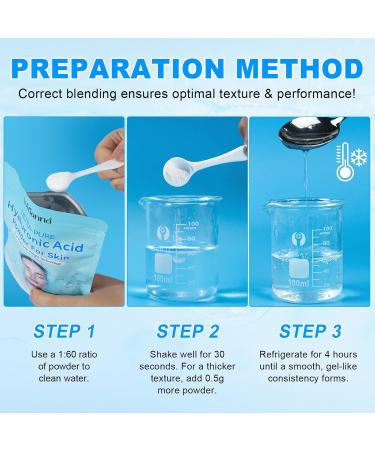 lofuanna Hyaluronic Acid Powder Pure Hyaluronic Acid Powder for Skin Water-Soluble DIY Facial Serum for Face Hydration & Moisture | Low Molecular Weight - Buy Online on GoSupps.com