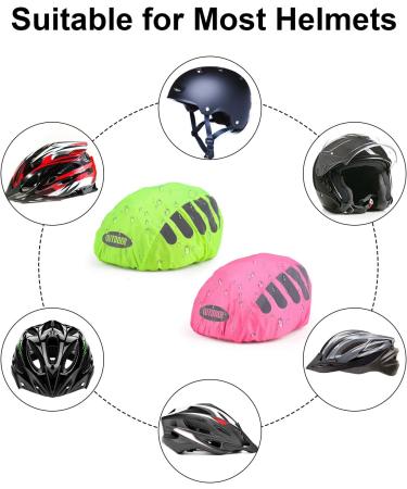 Premium Waterproof Bicycle Helmet Cover - 2-Piece Rain Protection for All Helmets - Durable & Lightweight - Buy Online on GoSupps.com