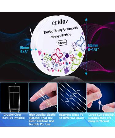Clear Elastic Stretchy String for Bracelets - 5 Rolls Jewelry Cord with Beading Needles for Beads & Bracelet Making - Buy Online on GoSupps.com