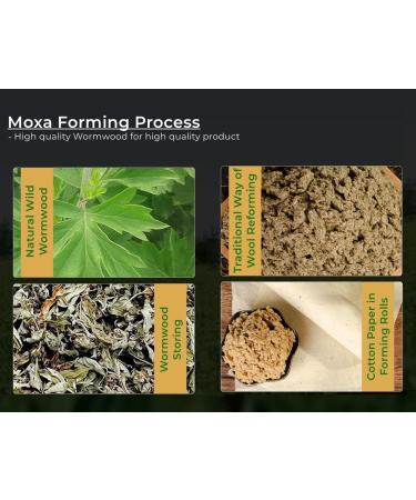 High Purity Moxa Sticks - 3/6 Piece Roll for Mild Moxibustion & Improved Blood Circulation - Buy Online on GoSupps.com