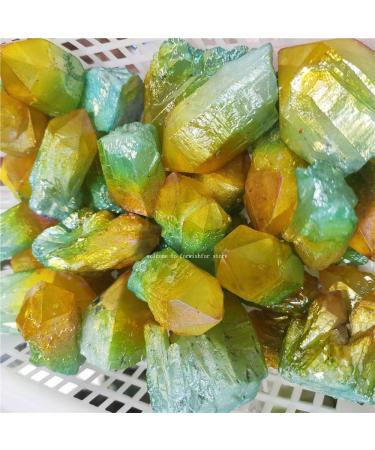 Natural Aura Rough Stone Crystal Raw Gemstone Home Display Colorful Decorative White Crystal Jewelry - (Color: Light Yellow Size: random1pcs) - Buy Online on GoSupps.com