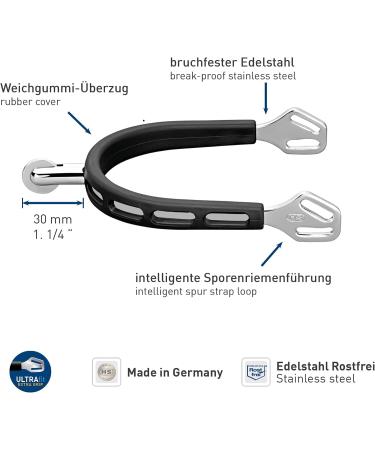 Sprenger - ULTRA FIT Extra Grip spurs with round rowel stainless steel 25 - Buy Online on GoSupps.com