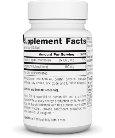 Source Naturals Coenzyme Q10 100 mg - Antioxidant Support for Heart Brain Immunity & Liver - 60 Softgels - International Shipping Available - Buy Online on GoSupps.com