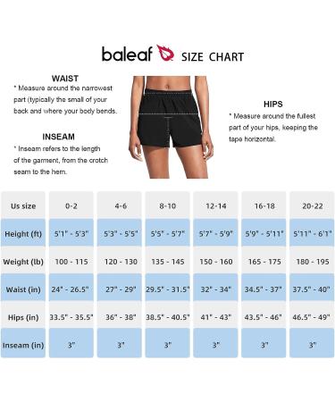 Baleaf Women's Quick Dry Running Shorts with Pockets - Black, Medium - Buy Online on GoSupps.com