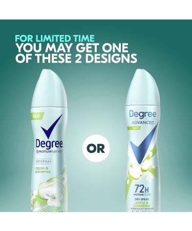 Degree Antiperspirant Spray Deodorant for Women Apple & Gardenia 72-Hour Protection 3.8 Ounce (Pack of 3) Apple and Gardenia 3.8 Ounce (Pack of 3) - Buy Online on GoSupps.com