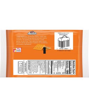 Austin Sandwich Crackers - Peanut Butter on Cheese - 11oz Tray (8 Packs) | Perfect Single Serve Snack for Office and Kids - Buy Online on GoSupps.com