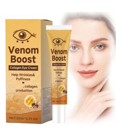 JIAOY VenomBoost Wake-Up Collagen Eye Cream Anti-Aging Eye Cream Instant Firming Against Dark Circles and Under-Eye Puffiness Reduces Fine Lines Puffiness and Wrinkles