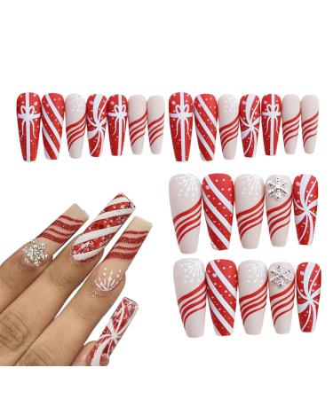 Fake Nails Halloween Long Wear Nail Sheets Nails with Spider Web Pattern Used for Prom Wedding DIY Family Manicure