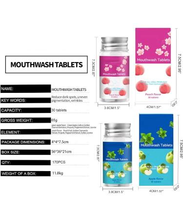 TeetClean Mouthwash Tablets - All-Natural Probiotics for Teeth Whitening & Oral Care (Apple & Peach) - Buy Online on GoSupps.com
