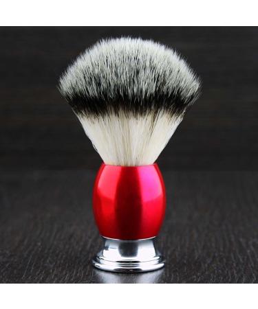 Haryali London Synthetic Hair Shaving Brush - Red Metal Handle for a Perfect Smooth Shave - Ideal Men's Grooming Tool - Buy Online on GoSupps.com