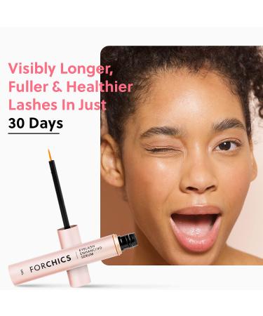 ForChics ForLash Eyelash Growth Serum | Organic Lash Booster for Fuller & Thicker Eyelashes | Vegan & Cruelty-Free | 0.10 fl. oz - Buy Online on GoSupps.com