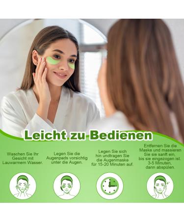 60 Premium Eye Pads - Anti-Aging Hyaluron & Collagen Masks for Dark Circles Puffiness and Wrinkles - Effective Eye Treatment (Pale Green) - Buy Online on GoSupps.com