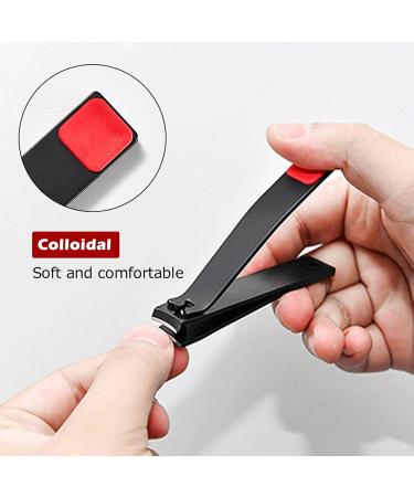 HCHGJKN Nail Clippers Large Nail Clipper Cutter Toe Nail Clippers Professional Manicure Trimmer Stainless Steel Nipper With Clip Catcher(Schwarz) Black - Buy Online on GoSupps.com