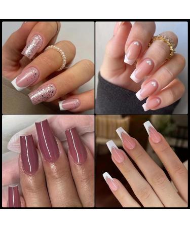 AddFavor 600pcs Medium Square Nail Tips | Clear Full Cover Gel X Fake Nails | Acrylic Nail Tips for Manicure & DIY - Buy Online on GoSupps.com