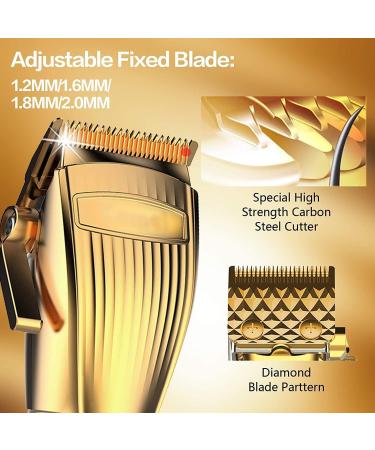 Hair Clippers for Men LED Display Pro Hair Clipper All Metal Body Hair Cutter Electric Diamond Blade Trimmer with 8 Color Coded Cutting Guides With Box - Buy Online on GoSupps.com