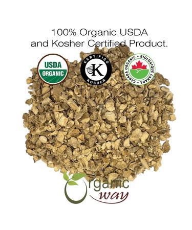 Organic Dried Ginger Root Cut & Sifted | Herbal Tea - Raw, Vegan, Non GMO | USDA Certified - 1 lb. (Pack of 1) - Buy Online on GoSupps.com