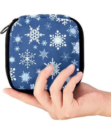 GIAPB Period Bag | Sanitary Napkin Storage & Makeup Pouch - Winter Snowflake Color4174 - Buy Online on GoSupps.com