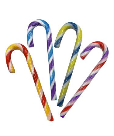 Christmas Candy Canes Suckers  Multicolored Rainbow Fruity Flavor  Individually Wrapped (24-Pack) - Buy Online on GoSupps.com