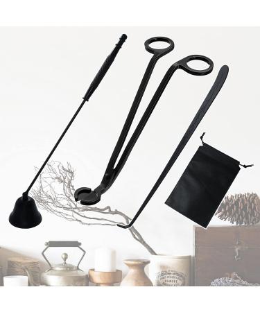 laffeya Candle Wick Cutter Candle Accessory Set 3 in 1 - Candle Wick Trimmer Scissors Candle Snuffer Candle Dipper Candle Care Set with Storage Bag - Buy Online on GoSupps.com