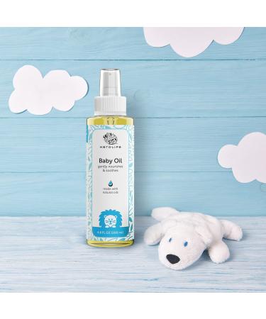 Herolife Natural Baby Oil - Plant-Based & Lightweight Formula | pH Balanced & Hypoallergenic with Almond Oils - 6.8 Fl Oz - Buy Online on GoSupps.com