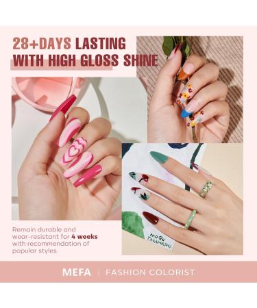 MEFA 35 Pcs Gel Nail Polish Set - 32 Colors All Seasons Kit with Base & Top Coat for DIY Nail Art | Perfect Gifts for Women & Girls - Buy Online on GoSupps.com