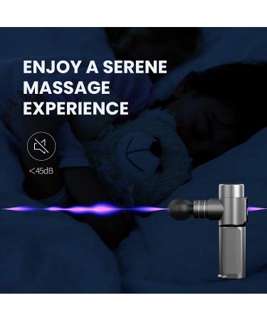 Merach Mini Massage Gun - Portable Percussion Muscle Massager for Athletes - Deep Tissue Relief - Anti-Slip Handle - Gray - Buy Online on GoSupps.com