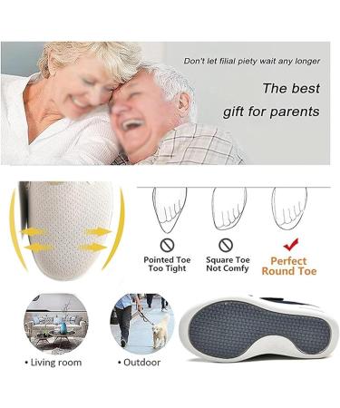 Plantar Fasciitis Shoes for Women - Comfortable Adjustable Diabetic Indoor & Outdoor Footwear - Perfect Gift for Mother's Day Birthdays & Anniversaries - Size 12.5 in Black/Gray - Buy Online on GoSupps.com