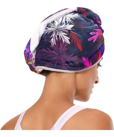 Rainbow Abstract Snowflakes Hair Towel 2 Pack | Super Absorbent Quick Dry Hair Turbans for Women & Girls - Buy Online on GoSupps.com