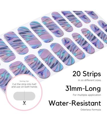 Nailog Self-Adhesive Nail Film - 20PCs UV Hardening Nail Foils Long-Lasting Gel Nail Strip Starter Set Perfect Gift for Women Girlfriends & Mother's Day - Buy Online on GoSupps.com
