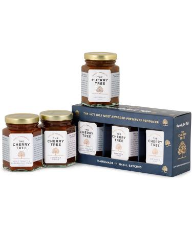 Savoury Favourites Gift Box - 3 x 100g Jars of Hot Garlic Pickle, Spicy Tomato & Caramelised Onion Chutney - Buy Online on GoSupps.com