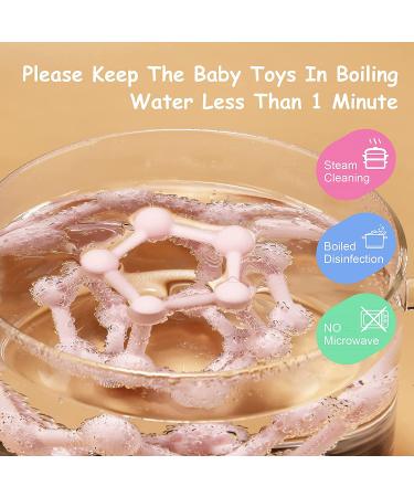 Sensory Silicone Teether Ball for Babies | Easy to Hold Stress Relief Toy | Pink Molar Teething Ball for 0+ Months - Buy Online on GoSupps.com