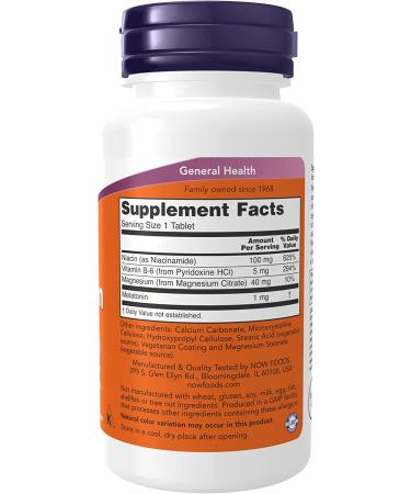 Now Foods Melatonin 1 mg - 100 Tablets | Quality Sleep Aid Supplement - Buy Online on GoSupps.com