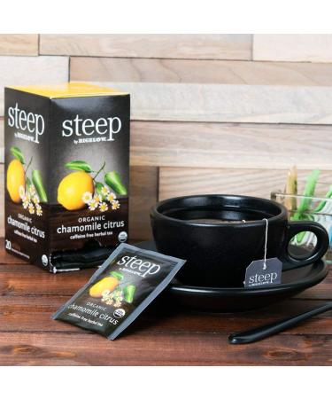 steep by Bigelow Organic Chamomile Citrus Herbal Tea Bags 20 Count Box (Pack of 6) Caffeine Free Herbal Tea 120 Tea Bags Total - Buy Online on GoSupps.com