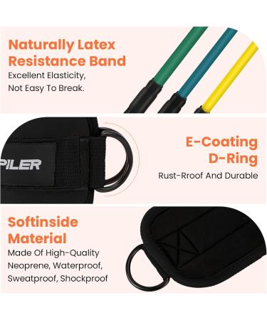 Ankle Resistance Bands for Women - Glute & Leg Workout Equipment - Home Gym Fitness with Free Poster - Buy Online on GoSupps.com